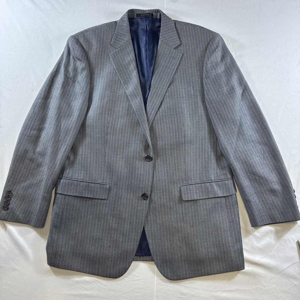 Lauren Ralph Lauren Mens 42R Grey Silk Wool Blend 2 Button Blazer Sport Coat